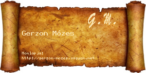 Gerzon Mózes névjegykártya